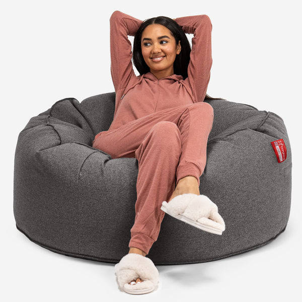 Jätte Saccosäck Soffa 'Mammut' - Interalli-ull Grå 01