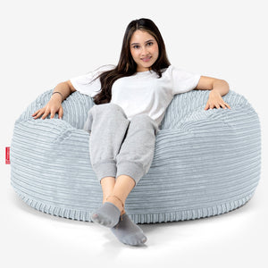 Jätte Saccosäck Soffa 'Mammut' - Klassisk Manchestertyg Baby Blå