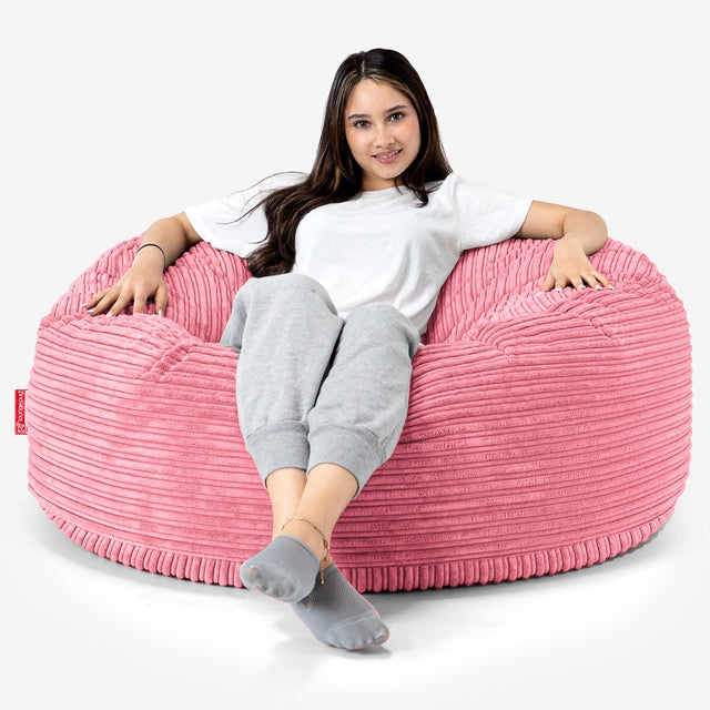 Jätte Saccosäck Soffa 'Mammut' - Klassisk Manchestertyg Korall 01