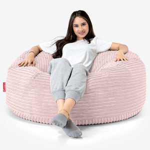 Jätte Saccosäck Soffa 'Mammut' - Klassisk Manchestertyg Rosa