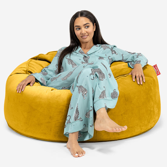 Jätte Saccosäck Soffa 'Mammut' - Sammet Guld 01