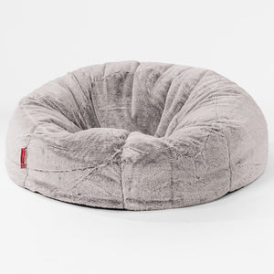 Klassisk Saccosäck Soffa - Fuskkaninpäls Ljusgrå