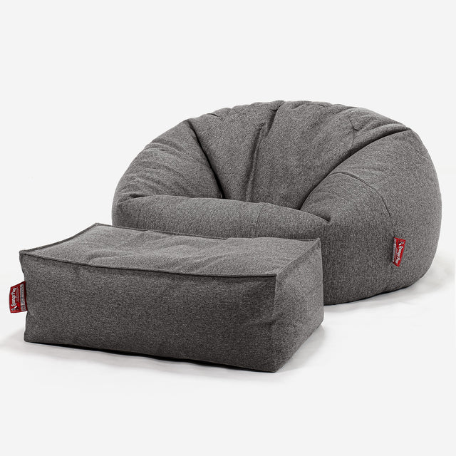 Klassisk Saccosäck Soffa - Interalli-ull Grå 02