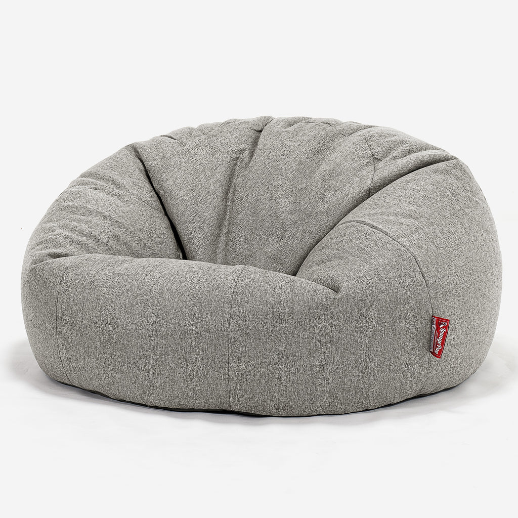 Klassisk Saccosäck Soffa - Interalli-ull Silverfärgad 01