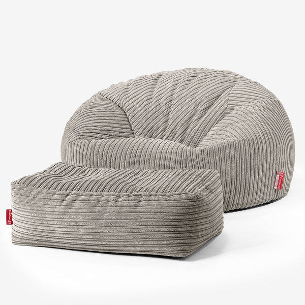 Klassisk Saccosäck Soffa - Klassisk Manchestertyg Minkbrun 01