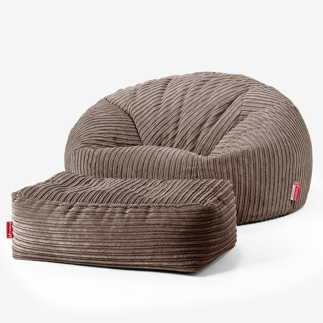 Klassisk Saccosäck Soffa - Klassisk Manchestertyg Mocca 02