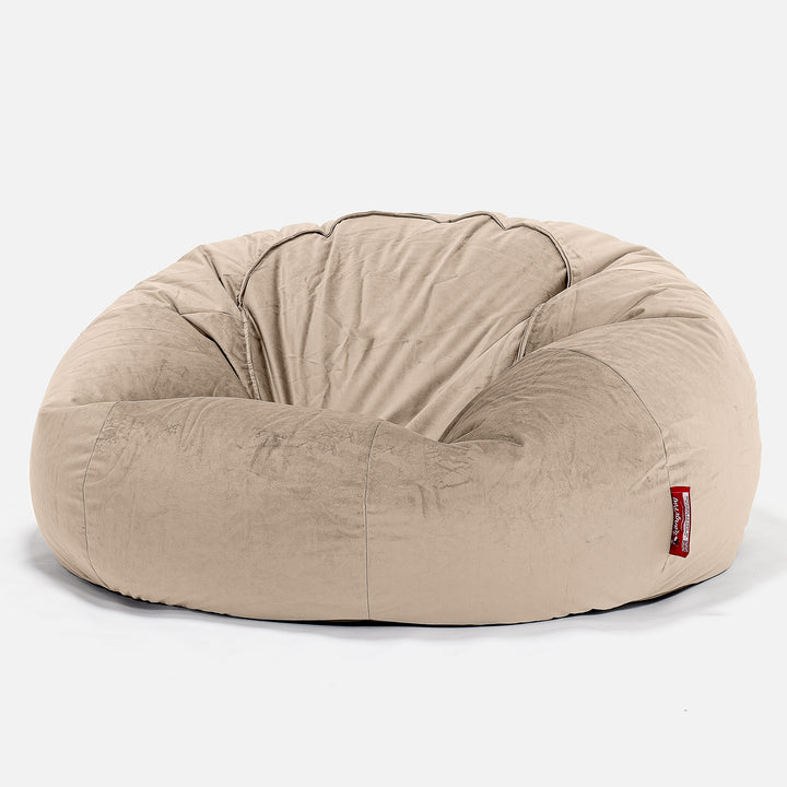 Klassisk Saccosäck Soffa - Sammet Minkbrun 01