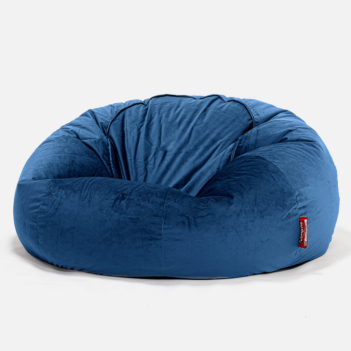 Klassisk Saccosäck Soffa - Sammet Navy 01