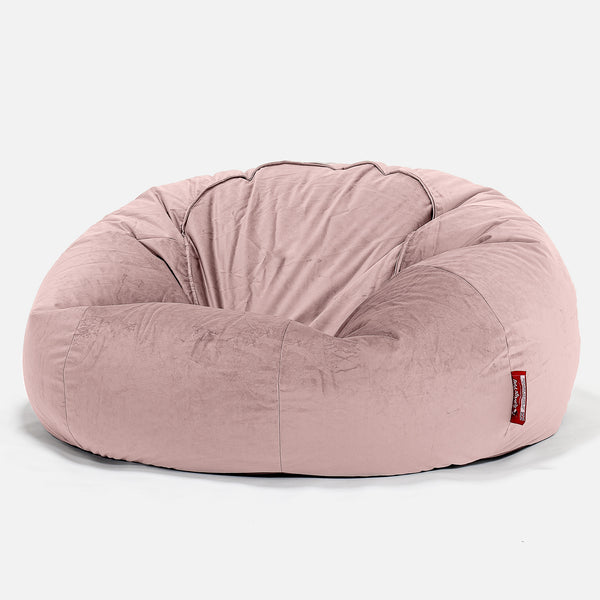 Klassisk Saccosäck Soffa - Sammet Rosa 01