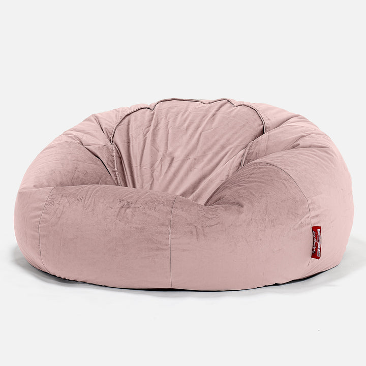 Klassisk Saccosäck Soffa - Sammet Rosa 01