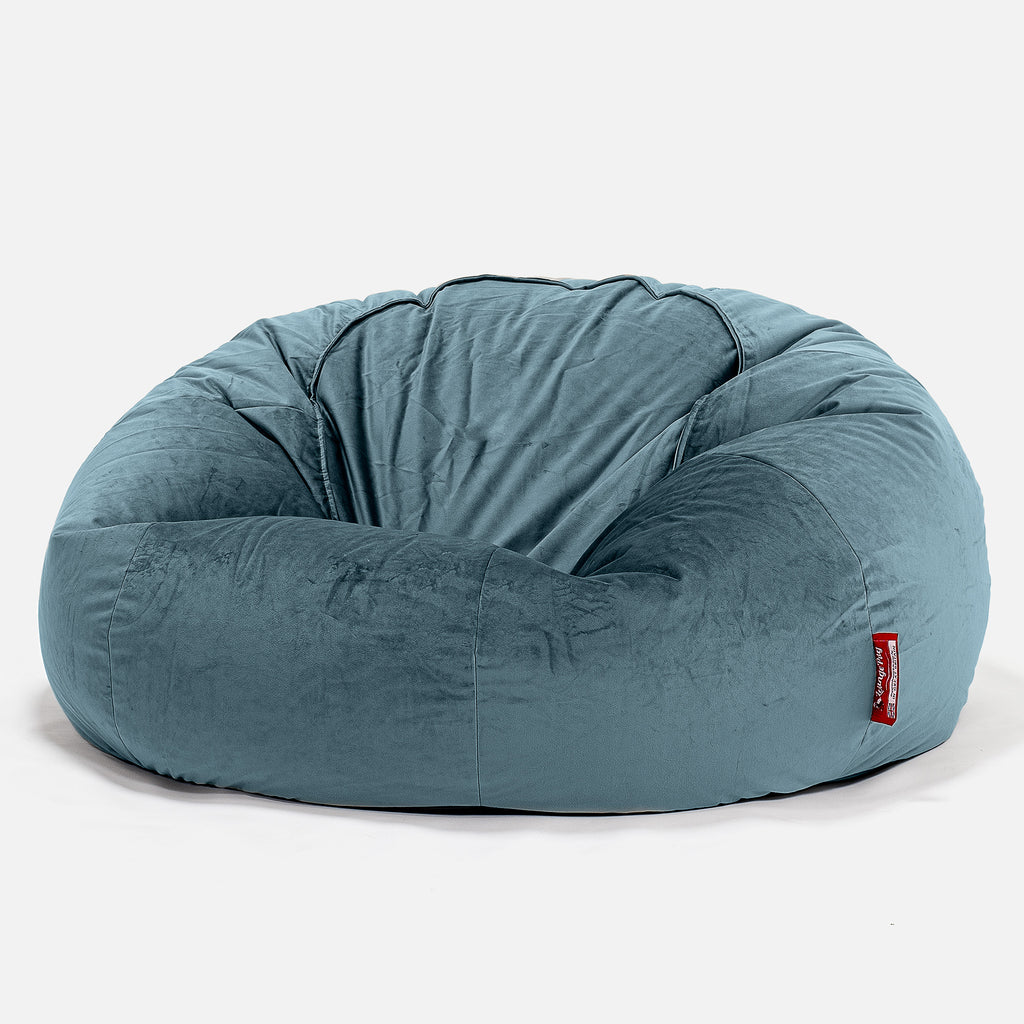 Klassisk Saccosäck Soffa - Sammet Teal 01