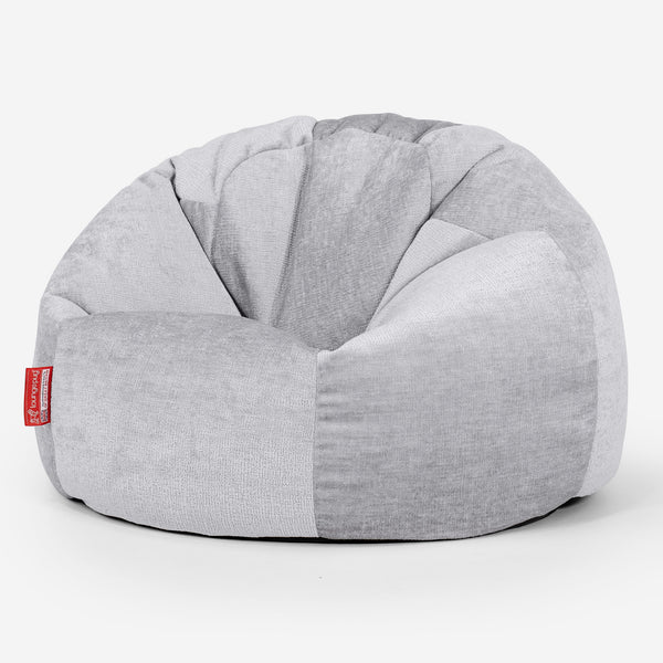 Klassisk Sittsäck Stol - Chenille Grå 01