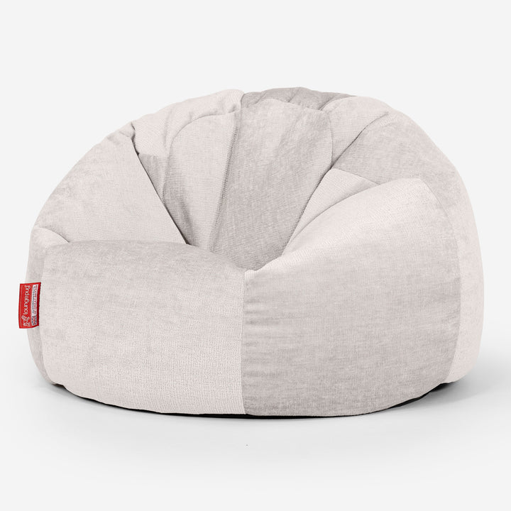 Klassisk Sittsäck Stol - Chenille Gräddvit 01