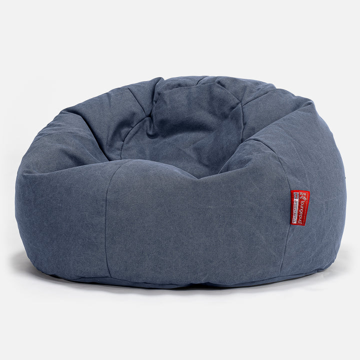 Klassisk Sittsäck Stol - Stentvättad denim Marinblå 01