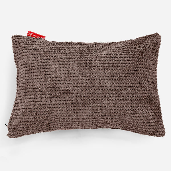 Kudde 35 x 50cm - Pom-pom Chokladbrun 01