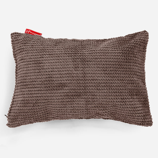 Kudde 35 x 50cm - Pom-pom Chokladbrun 01