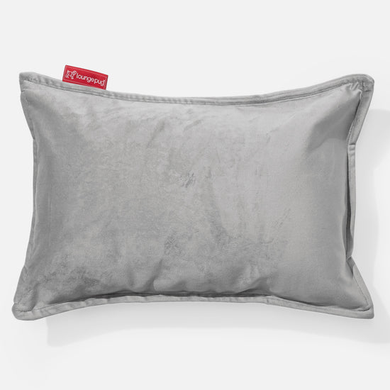 Kudde 35 x 50cm - Sammet Silverfärgad 01