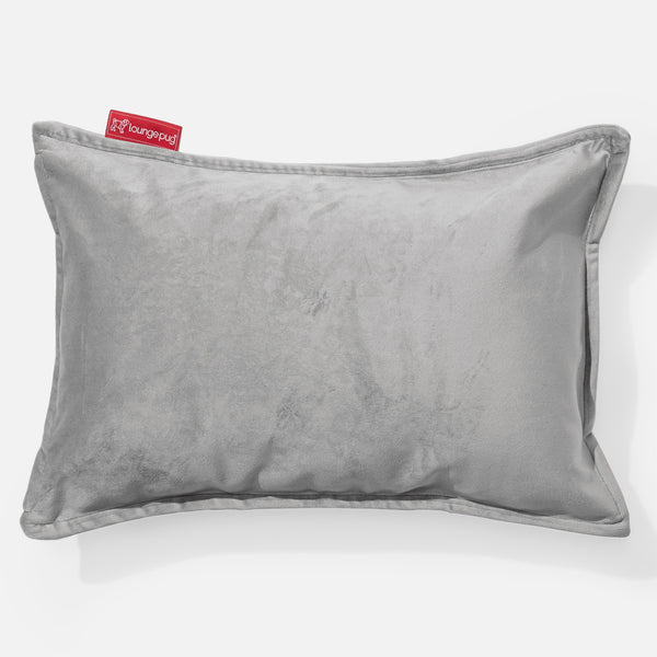 Kudde 35 x 50cm - Sammet Silverfärgad 01