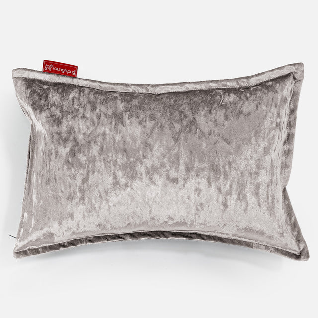 Kudde 35 x 50cm - Vintagesammet Silverfärgad 01