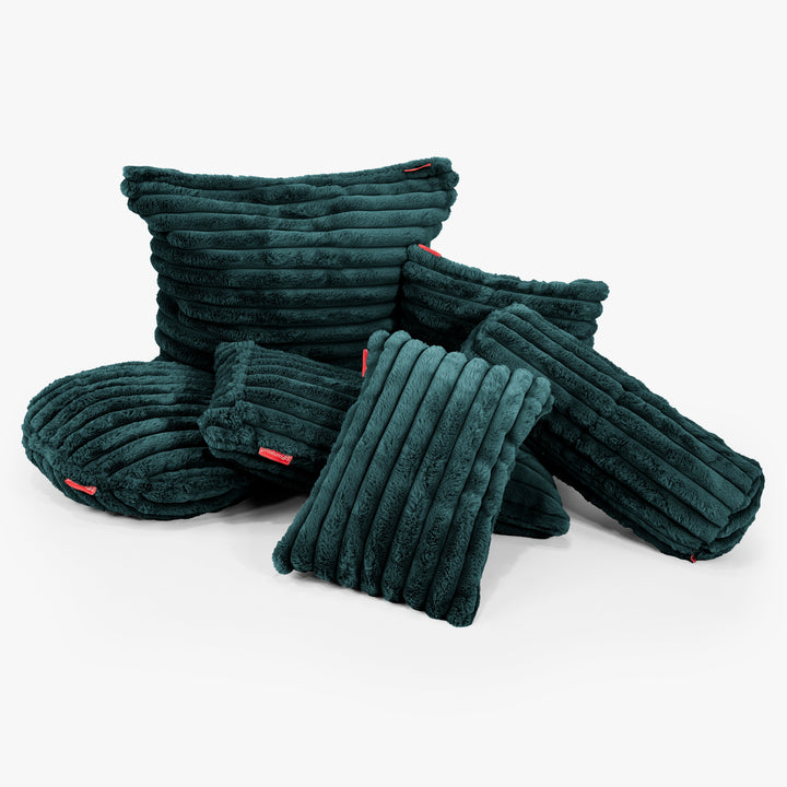 Jätte Kuddfodral 40 x 80cm - Ultraplyschmanchestertyg Teal 02
