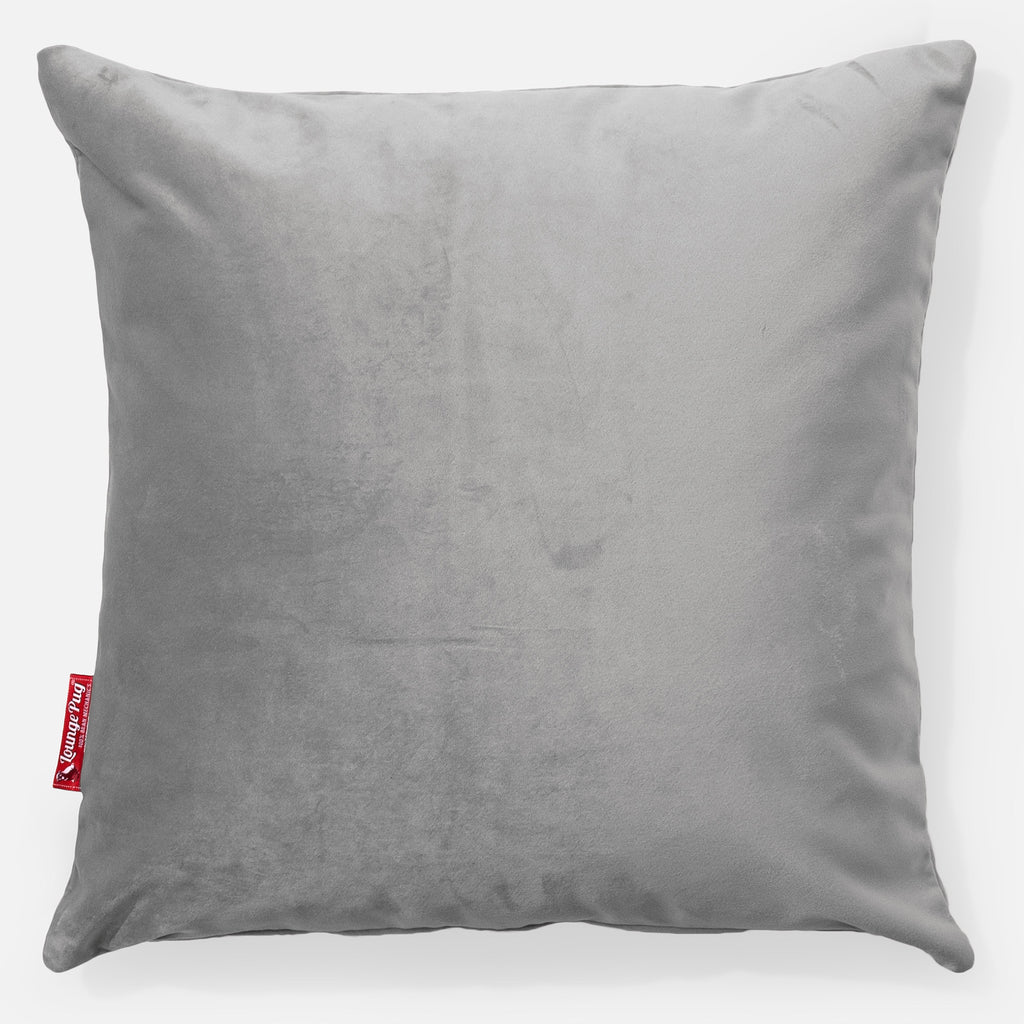 Kudde 47 x 47cm - Sammet Silverfärgad 01