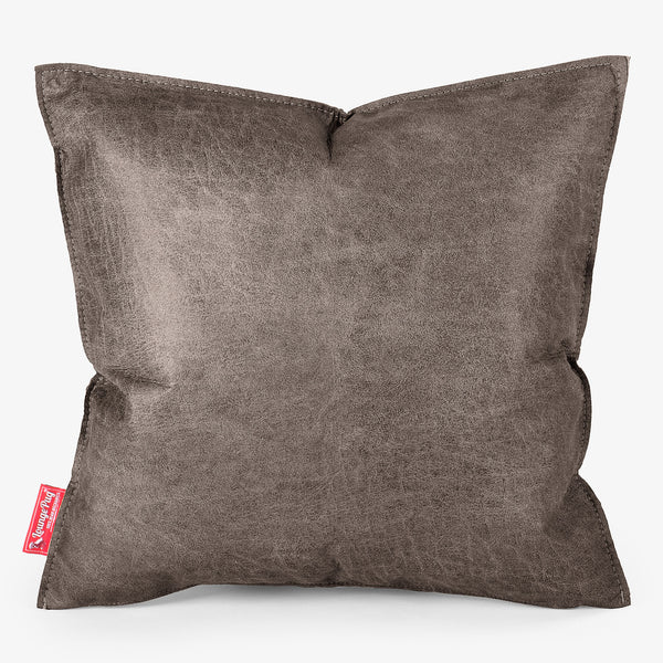 Kudde 47 x 47cm - Slitet Skinn Naturskiffer 01