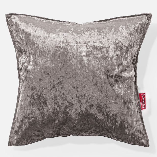 Kudde XL 70 x 70cm - Vintagesammet Silverfärgad 01