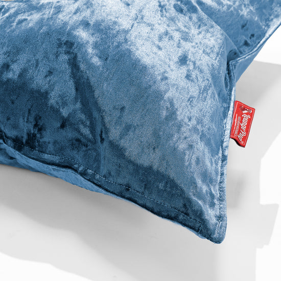 Kudde 47 x 47cm - Vintagesammet Teal 02