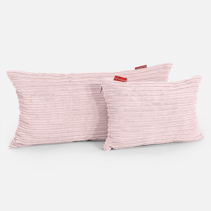 Jätte Kudde C50-L 40 x 80cm, CloudSac Memoryskum - Klassisk Manchestertyg Rosa 03