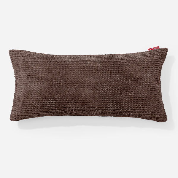 Jätte Kudde C50-L 40 x 80cm, CloudSac Memoryskum - Pom-pom Chokladbrun 01