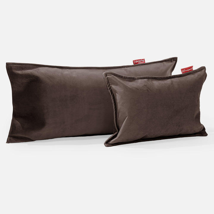 Jätte Kudde C50-L 40 x 80cm, CloudSac Memoryskum - Sammet Espresso 03