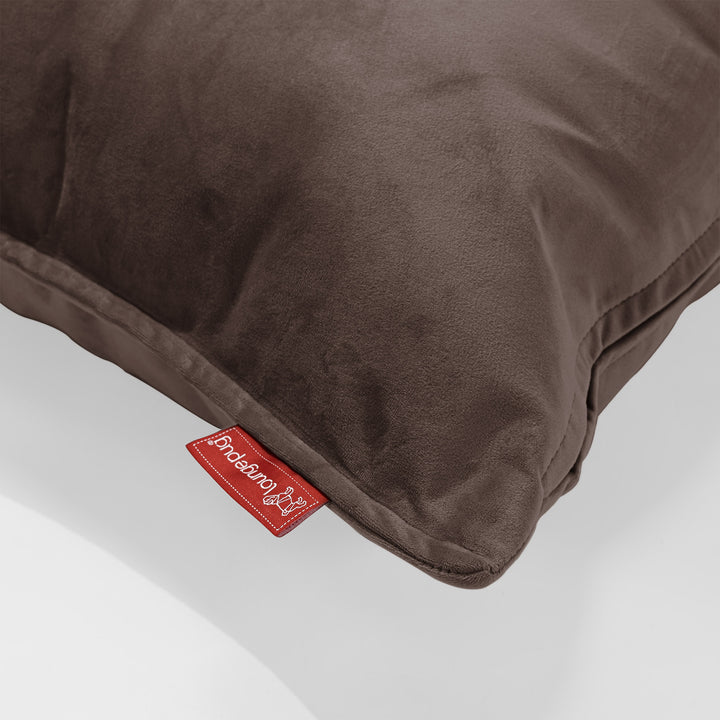 Jätte Kudde C50-L 40 x 80cm, CloudSac Memoryskum - Sammet Espresso 02