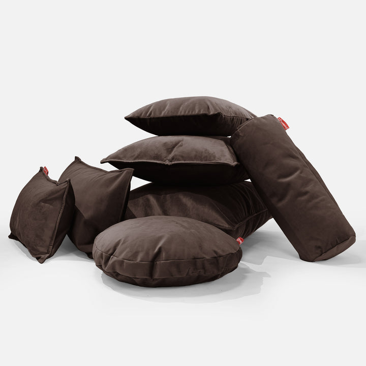 Jätte Kudde C50-L 40 x 80cm, CloudSac Memoryskum - Sammet Espresso 04