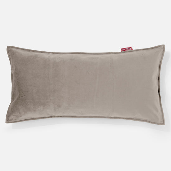 Jätte Kudde C50-L 40 x 80cm, CloudSac Memoryskum - Sammet Minkbrun 01