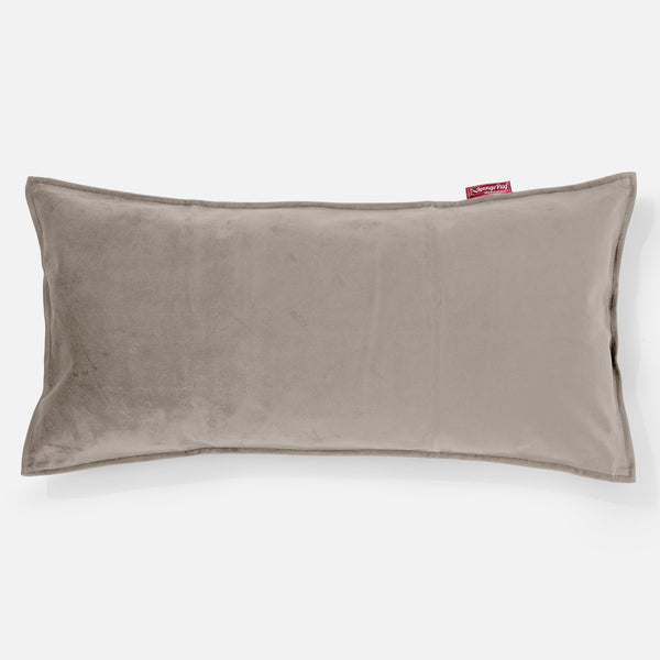 Jätte Kudde C50-L 40 x 80cm, CloudSac Memoryskum - Sammet Minkbrun 01
