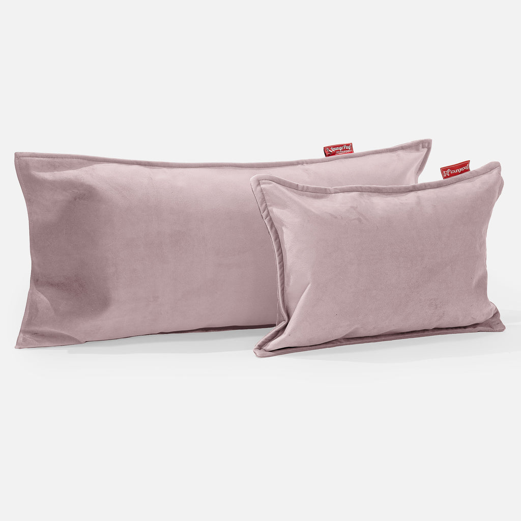 Jätte Kudde C50-L 40 x 80cm, CloudSac Memoryskum - Sammet Rosa 03