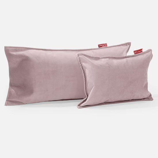 Jätte Kudde C50-L 40 x 80cm, CloudSac Memoryskum - Sammet Rosa 03