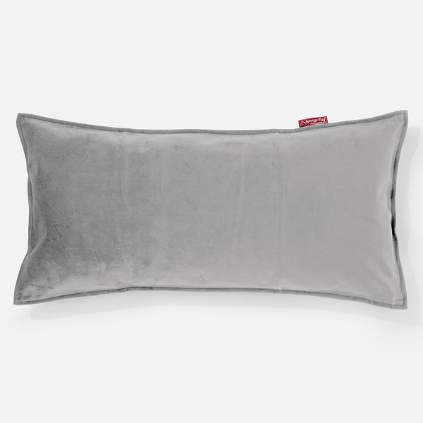Jätte Kudde C50-L 40 x 80cm, CloudSac Memoryskum - Sammet Silverfärgad 01