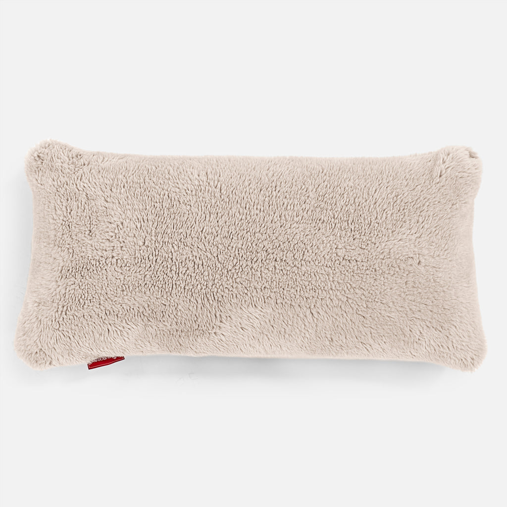 Jätte Kudde C50-L 40 x 80cm, CloudSac Memoryskum - Teddy-fuskpäls Minkbrun 01