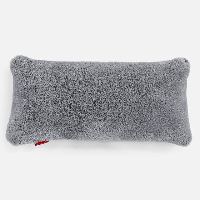 Jätte Kudde C50-L 40 x 80cm, CloudSac Memoryskum - Teddy-fuskpäls Mörkgrå 01