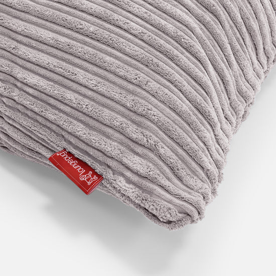 Kuddfodral Rund 50cm - Klassisk Manchestertyg Aluminiumsilver 02