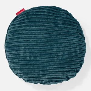 Kuddfodral Rund 50cm - Klassisk Manchestertyg Teal