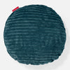 Kudde Rund 50cm - Klassisk Manchestertyg Teal 01