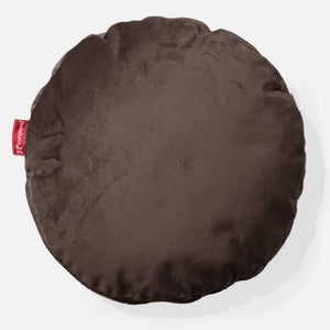 Kuddfodral Rund 50cm - Sammet Espresso