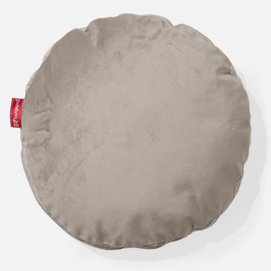 Kudde Rund 50cm - Sammet Minkbrun 01