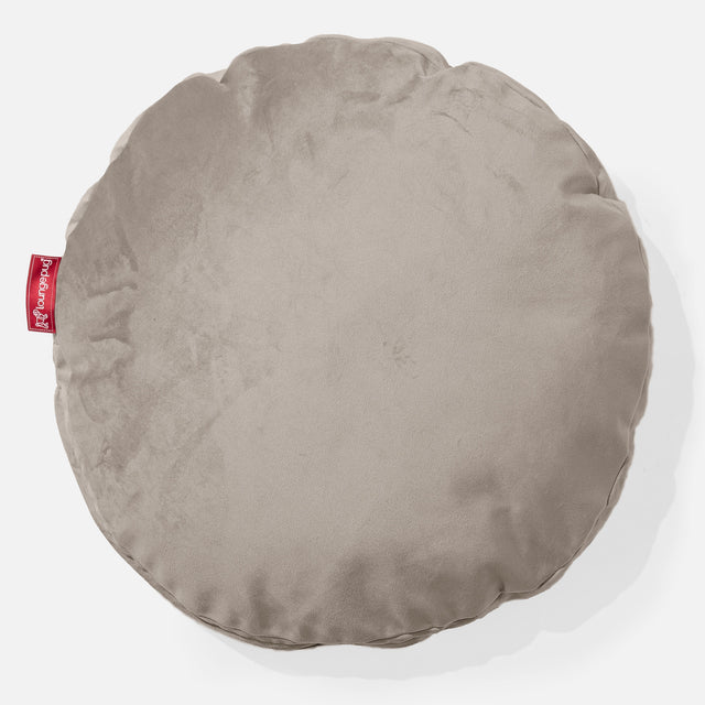 Kudde Rund 50cm - Sammet Minkbrun 01