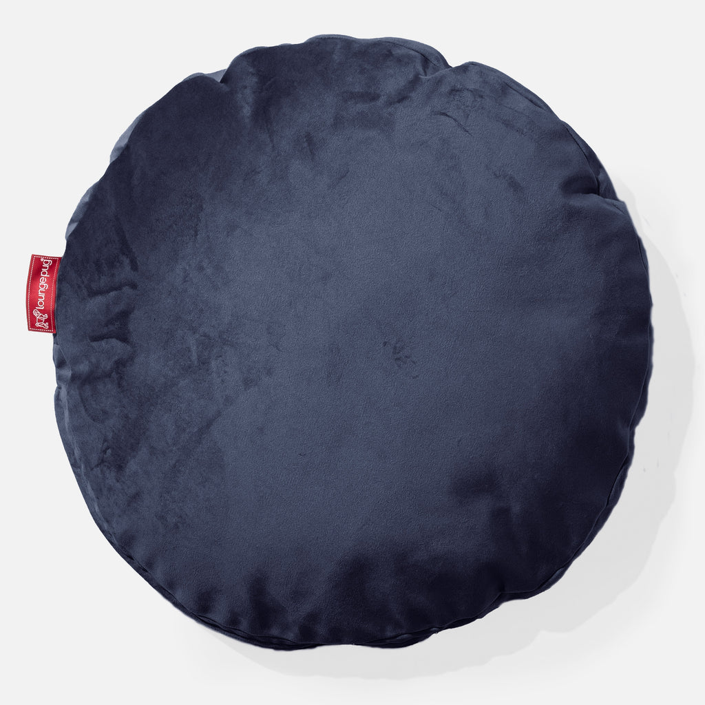 Kudde Rund 50cm - Sammet Navy 01