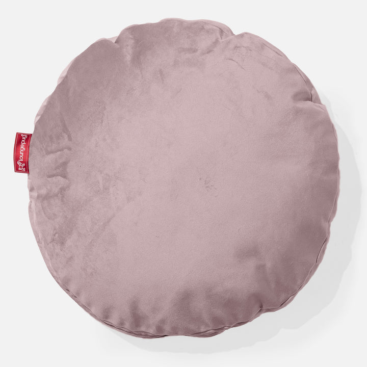 Kudde Rund 50cm - Sammet Rosa 01