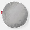 Kudde Rund 50cm - Sammet Silverfärgad 01