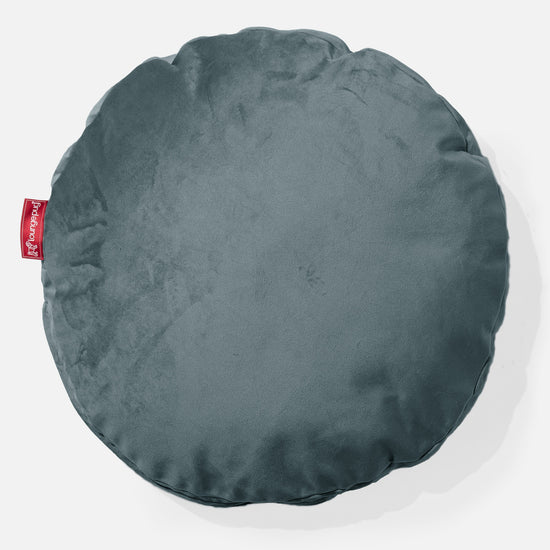 Kudde Rund 50cm - Sammet Teal 01
